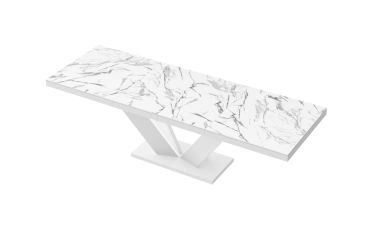 [Wyprzedaż] Stół rozkładany VIVA 2 160 marble white/biała